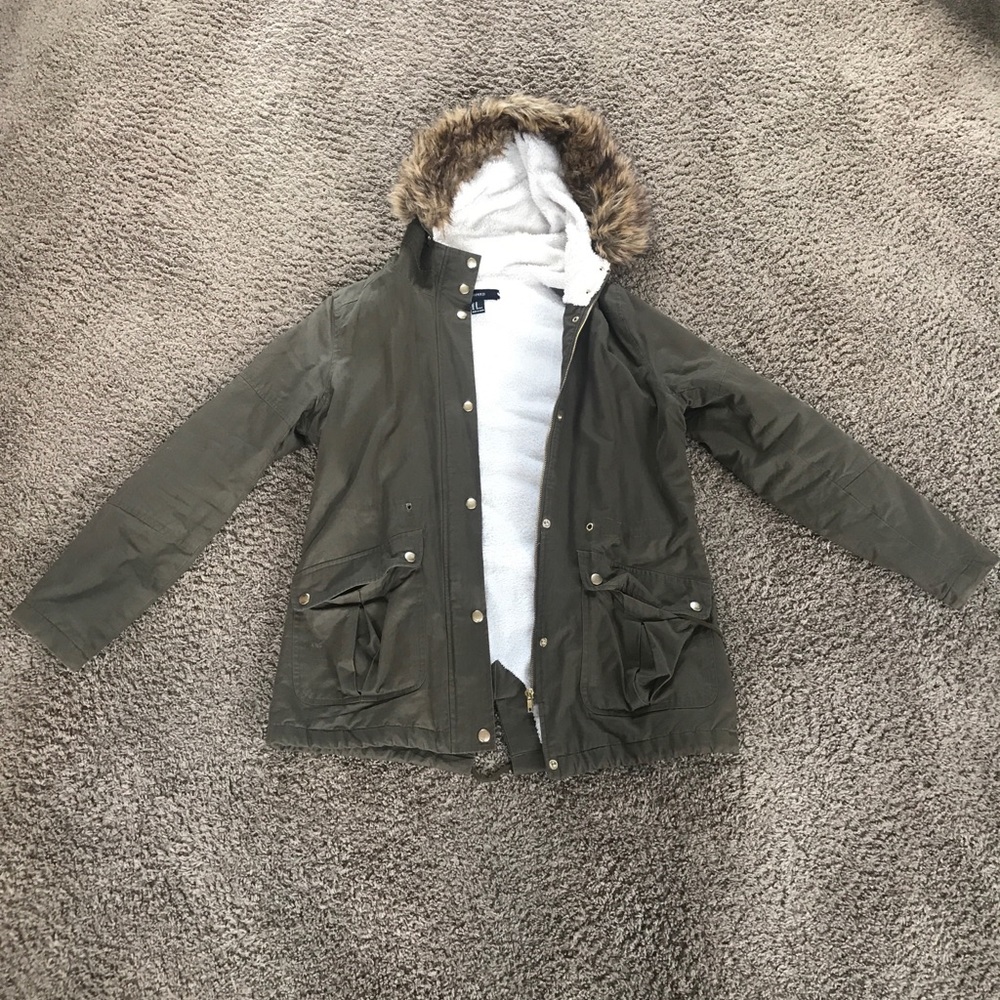 Army green winter jacket